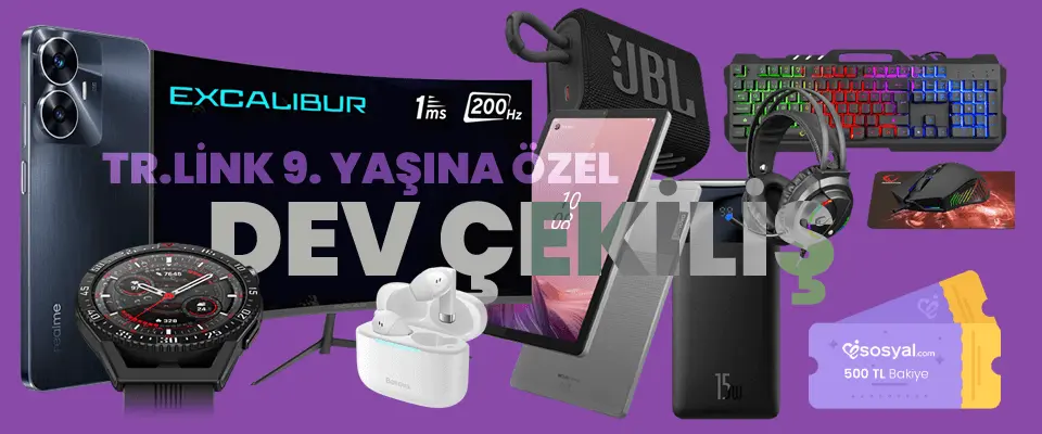 TRLink 9. Yaşına Özel DEV Çekiliş